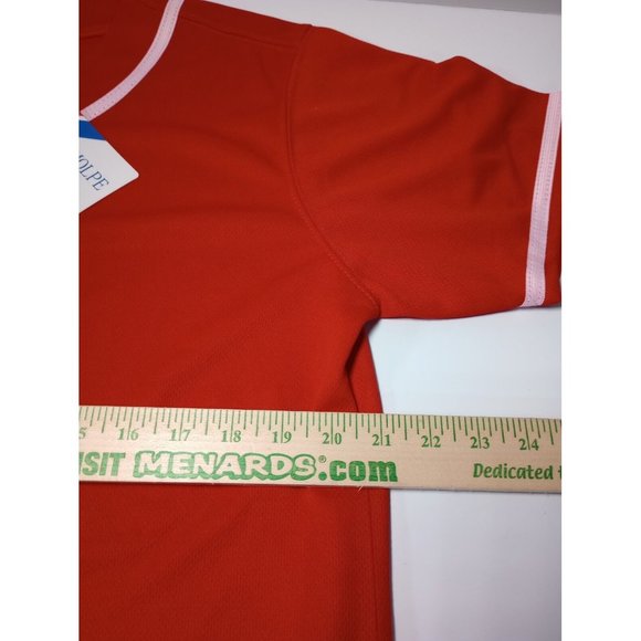 Molpe Athletic Unisex Men Women Xxl Apparel Button Up Jersey Red White Trim NEW - Picture 4 of 6